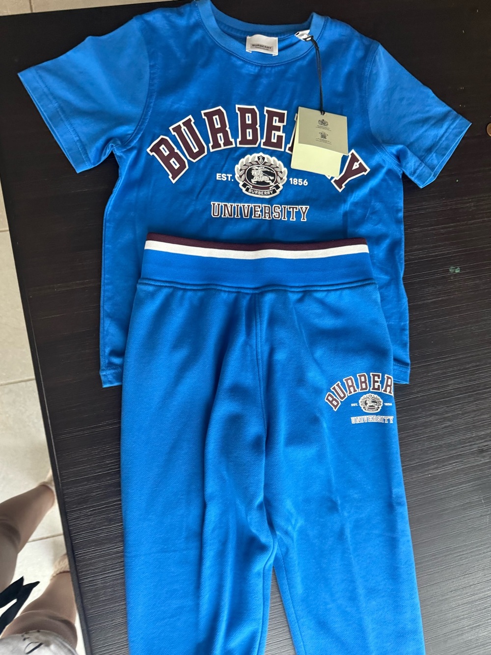 Burberry Blue 'University' Kids Set